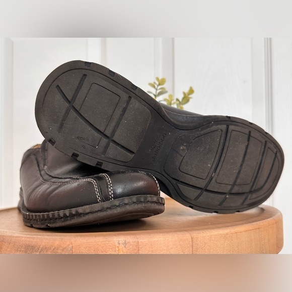 DOCKERS ~ Black Leather Stitched Slip-On Shoes with Comfort Insoles size 11 - Picture 5 of 7